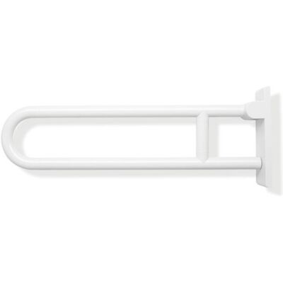 Hewi 801 active+ Stützklappgriff - Unterstützungsschiene, 600 mm, Weiß, Antimikrobiell Hewi 801 active+ Stützklappgriff - Unterstützungsschiene, 600 mm, Weiß, Antimikrobiell