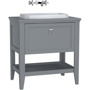 Vitra Valarte Weiß Grau Matt Einbauwaschtisch-Möbel-Set Vitra Valarte Weiß Grau Matt Einbauwaschtisch-Möbel-Set