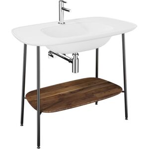 VitrA Plural Waschtisch-Set 64045 99,5 x 55 x 83,5 cm, mit Ablage Walnuss, edelweiß VitrA Plural Waschtisch-Set 64045 99,5 x 55 x 83,5 cm, mit Ablage Walnuss, edelweiß