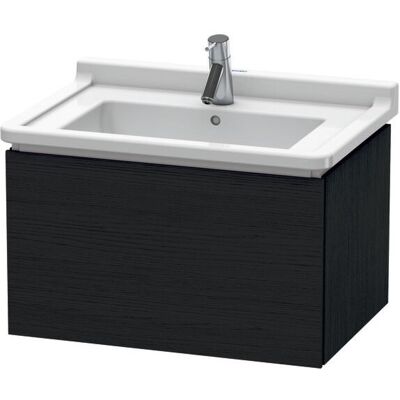 Duravit L-Cube Wandhängender Waschtischunterbau - Eiche Schwarz Matt, 1 Auszug Duravit L-Cube Wandhängender Waschtischunterbau - Eiche Schwarz Matt, 1 Auszug