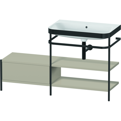 Duravit Happy D.2 Plus Taupe Satin Waschbecken-Kombination - 140x49cm Duravit Happy D.2 Plus Taupe Satin Waschbecken-Kombination - 140x49cm