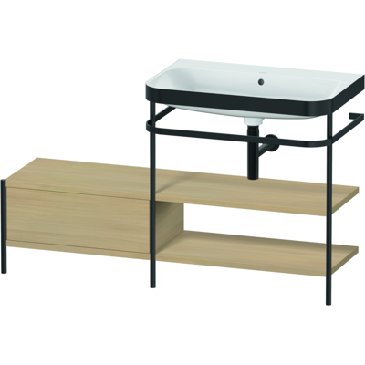 Duravit Happy D.2 Plus Wand-Waschbecken mit Konsole - 140x49cm Duravit Happy D.2 Plus Wand-Waschbecken mit Konsole - 140x49cm