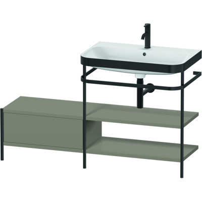 Duravit Happy D.2 Plus C-Bonded Set mit Metallkonsole - Waschtisch Duravit Happy D.2 Plus C-Bonded Set mit Metallkonsole - Waschtisch