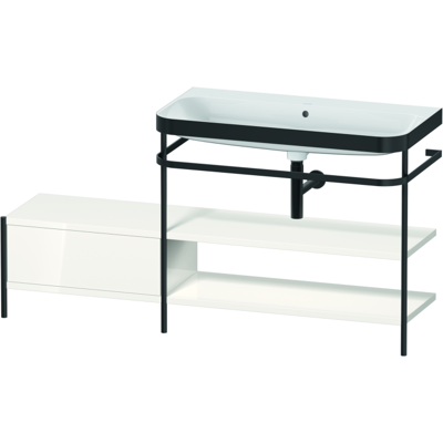 Duravit HP4748N2222 C-Bonded Waschtisch-Set - Weiß Hochglanz - Badezimmermöbel Duravit HP4748N2222 C-Bonded Waschtisch-Set - Weiß Hochglanz - Badezimmermöbel