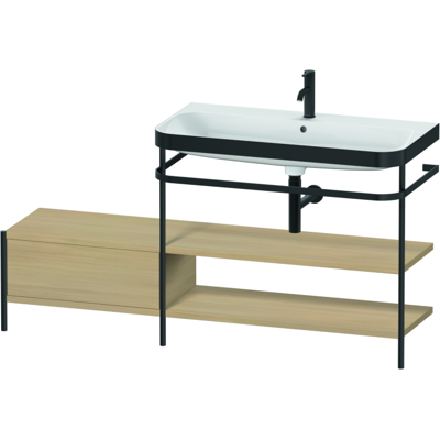 Duravit Happy D.2 Plus Waschtisch-Kombination - 160x49cm, Holz, Metallkonsole Duravit Happy D.2 Plus Waschtisch-Kombination - 160x49cm, Holz, Metallkonsole