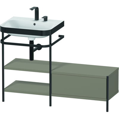 Duravit Happy D.2 Plus C-Bonded Set mit Metallkonsole - Waschtisch Duravit Happy D.2 Plus C-Bonded Set mit Metallkonsole - Waschtisch