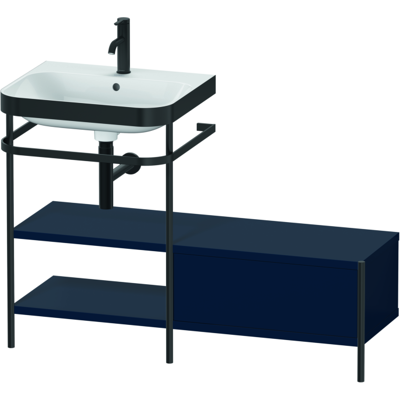 Duravit Happy D.2 Plus Nachtblau Seidenmatt Waschtisch-Kombination - 120x49cm Duravit Happy D.2 Plus Nachtblau Seidenmatt Waschtisch-Kombination - 120x49cm