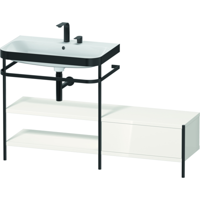 Duravit Badezimmermöbel-Set - Weiß Hochglanz, 140x49 cm, 2 Hahnlöcher Duravit Badezimmermöbel-Set - Weiß Hochglanz, 140x49 cm, 2 Hahnlöcher