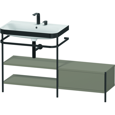 Duravit Happy D.2 Plus Steingrau Wandmontage-Set - Waschtisch Duravit Happy D.2 Plus Steingrau Wandmontage-Set - Waschtisch
