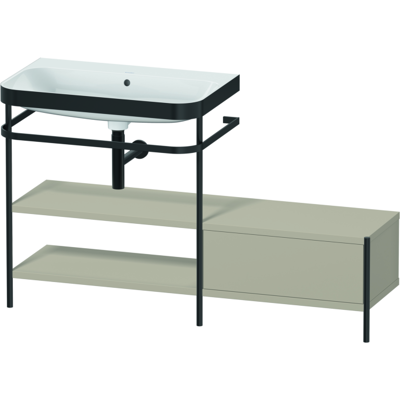 Duravit Happy D.2 Plus C-Bonded Set mit Metallkonsole 1 Schubkasten rechts - Waschtisch Duravit Happy D.2 Plus C-Bonded Set mit Metallkonsole 1 Schubkasten rechts - Waschtisch