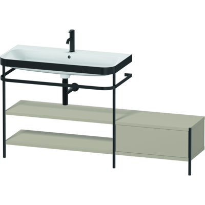 Duravit Happy D.2 Plus C-Bonded Waschplatz-Set - Taupe Seidenmatt Duravit Happy D.2 Plus C-Bonded Waschplatz-Set - Taupe Seidenmatt