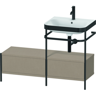 Duravit Happy D.2 Plus C-Bonded Waschtisch-Set mit Metallkonsole - 120x49cm Duravit Happy D.2 Plus C-Bonded Waschtisch-Set mit Metallkonsole - 120x49cm