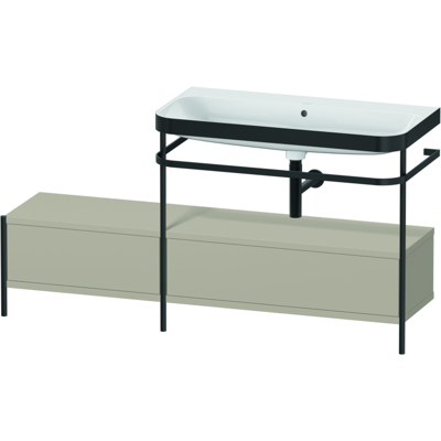 Duravit Happy D.2 Plus Taupe Seidenmatt C-bonded Badezimmer-Set Duravit Happy D.2 Plus Taupe Seidenmatt C-bonded Badezimmer-Set