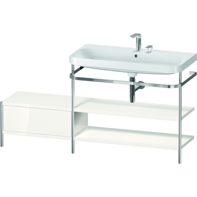 Duravit Happy D.2 Plus C-Form Waschtischset - Weiß Hochglanz Duravit Happy D.2 Plus C-Form Waschtischset - Weiß Hochglanz