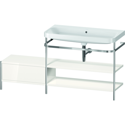 Duravit Happy D.2 Plus C-Form Waschtisch - Hochglanz Weiß Duravit Happy D.2 Plus C-Form Waschtisch - Hochglanz Weiß