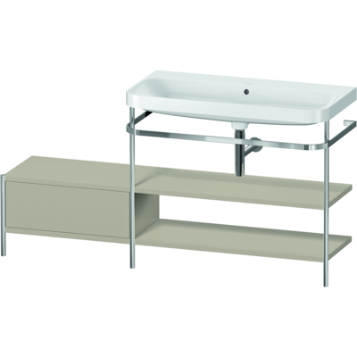 Duravit Taupe Satin Badezimmermöbel-Set mit C-Form - 160x49 cm Duravit Taupe Satin Badezimmermöbel-Set mit C-Form - 160x49 cm