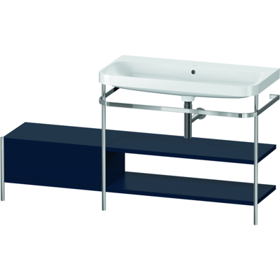 Duravit Happy D.2 Plus C-Form Waschbecken - Set mit Metallkonsole Duravit Happy D.2 Plus C-Form Waschbecken - Set mit Metallkonsole