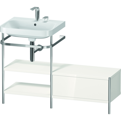 Duravit Happy D.2 Plus C-Form Set mit Metallkonsole - Waschtisch Duravit Happy D.2 Plus C-Form Set mit Metallkonsole - Waschtisch