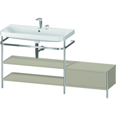Duravit Happy D.2 Plus Taupe C-Form Waschtisch-Set Duravit Happy D.2 Plus Taupe C-Form Waschtisch-Set