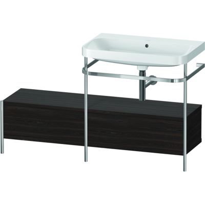 Duravit Happy D.2 Plus C-förmiger Waschtisch-Set - 2 Schubladen - Nussbaum gebürstet Duravit Happy D.2 Plus C-förmiger Waschtisch-Set - 2 Schubladen - Nussbaum gebürstet