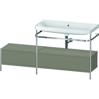 Duravit Happy D.2 Plus C-Form Set mit Metallkonsole - Waschtisch Duravit Happy D.2 Plus C-Form Set mit Metallkonsole - Waschtisch