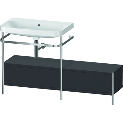 Duravit HP4862N8080 C-Form Set mit Metallkonsole - Waschtisch Duravit HP4862N8080 C-Form Set mit Metallkonsole - Waschtisch