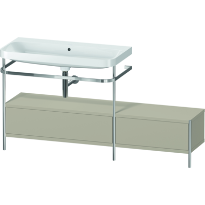 Duravit Kompakt C-förmiger Waschbecken - 2 Schubladen, Taupe Seidenmatt Duravit Kompakt C-förmiger Waschbecken - 2 Schubladen, Taupe Seidenmatt
