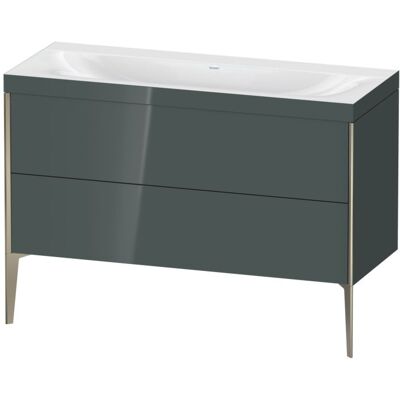 Duravit Xviu C-Bonded Set Waschbecken - Rechteckig, 2 Schubladen, Ohne Hahnloch - Grau Duravit Xviu C-Bonded Set Waschbecken - Rechteckig, 2 Schubladen, Ohne Hahnloch - Grau