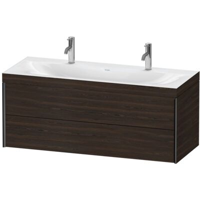 Duravit Nussbaum gebürstet Wandhängendes Badezimmer-Set - c-bonded, 2 Schubladen Duravit Nussbaum gebürstet Wandhängendes Badezimmer-Set - c-bonded, 2 Schubladen