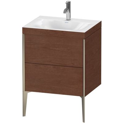 Duravit Xviu Bodenstehendes Set Nussbaum/Champagner - Waschtisch Duravit Xviu Bodenstehendes Set Nussbaum/Champagner - Waschtisch