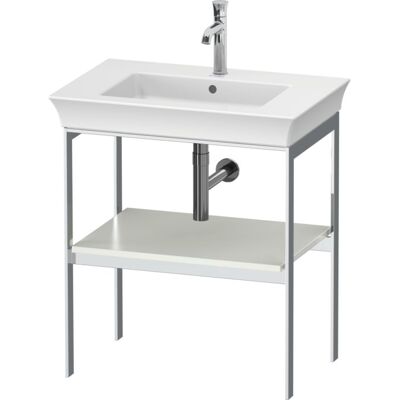 Duravit White Tulip Waschtisch-Konsole WT454003636 68,4 x 45 cm, Weiß Seidenmatt, bodenstehend, Metall Duravit White Tulip Waschtisch-Konsole WT454003636 68,4 x 45 cm, Weiß Seidenmatt, bodenstehend, Metall