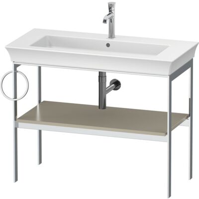 Duravit White Tulip Waschtisch-Konsole WT4544L6060 98,4 x 45 cm, Taupe Seidenmatt, bodenstehend, Metall, 1 Handtuchhalter links Duravit White Tulip Waschtisch-Konsole WT4544L6060 98,4 x 45 cm, Taupe Seidenmatt, bodenstehend, Metall, 1 Handtuchhalter links