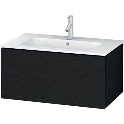 Duravit L-Cube Wandhängender Waschtischunterbau - Eiche Schwarz Matt Duravit L-Cube Wandhängender Waschtischunterbau - Eiche Schwarz Matt
