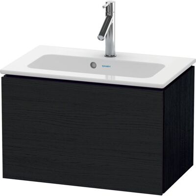 Duravit L-Cube Wandhängender Waschtischunterbau - Eiche Schwarz Matt Duravit L-Cube Wandhängender Waschtischunterbau - Eiche Schwarz Matt