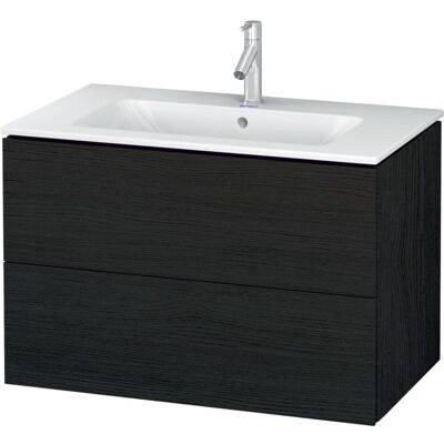 Duravit L-Cube Wandhängender Waschtisch-Unterbau - Eiche Schwarz Matt, 82x48cm Duravit L-Cube Wandhängender Waschtisch-Unterbau - Eiche Schwarz Matt, 82x48cm