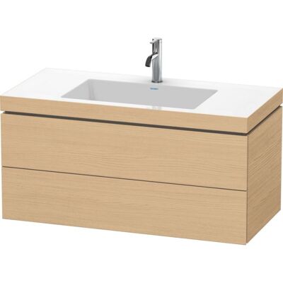 Duravit L-Cube Eiche natur Wandmontiertes Badezimmer-Set - Waschtisch-Unterschrank Duravit L-Cube Eiche natur Wandmontiertes Badezimmer-Set - Waschtisch-Unterschrank