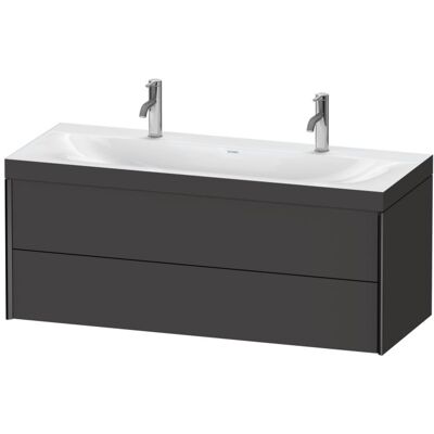 Duravit Wandhängendes Graphit Supermatt Doppelwaschtisch - XViu Duravit Wandhängendes Graphit Supermatt Doppelwaschtisch - XViu