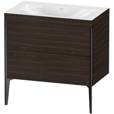 Duravit Xviu C-Bonded Set - Bodenstehend, Nussbaum gebürstet / Schwarz Matt - Waschtisch-Set Duravit Xviu C-Bonded Set - Bodenstehend, Nussbaum gebürstet / Schwarz Matt - Waschtisch-Set
