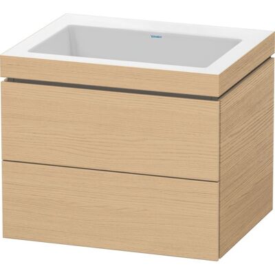 Duravit L-Cube Wandhängendes Badezimmer-Set - Eiche natur, 60x48cm Duravit L-Cube Wandhängendes Badezimmer-Set - Eiche natur, 60x48cm