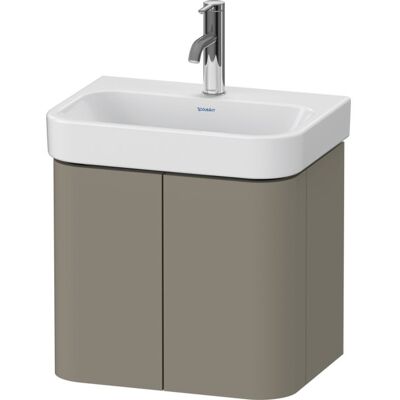 Duravit HP43840 Wandhängender Waschtischunterschrank - Steingrau Seidenmatt Duravit HP43840 Wandhängender Waschtischunterschrank - Steingrau Seidenmatt