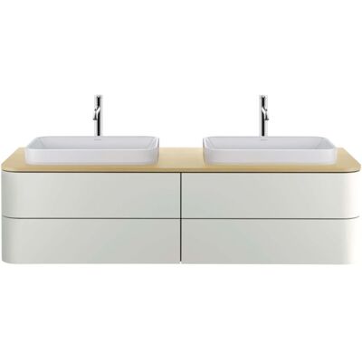 Duravit Mediterrane Eiche Konsole mit 2 Ausschnitten - Waschtisch Duravit Mediterrane Eiche Konsole mit 2 Ausschnitten - Waschtisch