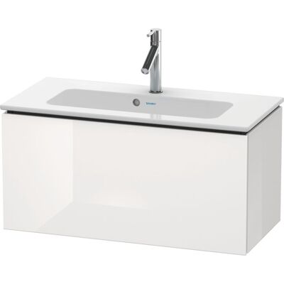 Duravit L-Cube Wandhängender Waschtischunterbau - 1 Auszug, 820mm, Weiß Hochglanz Duravit L-Cube Wandhängender Waschtischunterbau - 1 Auszug, 820mm, Weiß Hochglanz