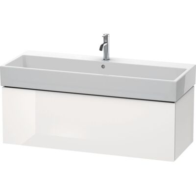 Duravit L-Cube Wandhängender Waschtisch-Unterschrank - 1 Auszug - Weiß Hochglanz Duravit L-Cube Wandhängender Waschtisch-Unterschrank - 1 Auszug - Weiß Hochglanz