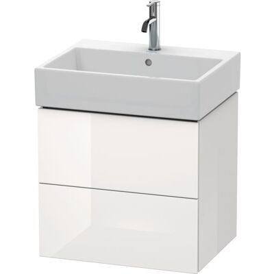 Duravit L-Cube Wandhängender Waschtisch-Unterschrank - Hochglanz Weiß Duravit L-Cube Wandhängender Waschtisch-Unterschrank - Hochglanz Weiß