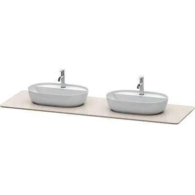 Duravit Luv Quarzstein-Konsole - Doppelwaschtisch, Sand - Installationsmaterial Duravit Luv Quarzstein-Konsole - Doppelwaschtisch, Sand - Installationsmaterial