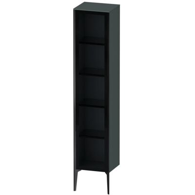 Duravit Schwarz Matt/Dolomiti Grau Hochschrank - 1 Tür, Tip-on, Sanftschließung Duravit Schwarz Matt/Dolomiti Grau Hochschrank - 1 Tür, Tip-on, Sanftschließung