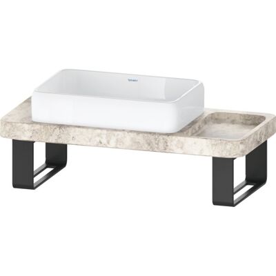 Duravit D4800500 Graues Waschtisch-Set - Antibakterielle Keramikglasur Duravit D4800500 Graues Waschtisch-Set - Antibakterielle Keramikglasur