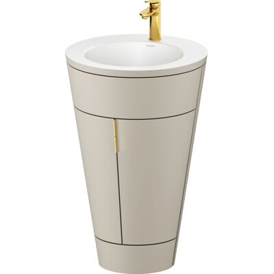 Duravit Starck 1 Taupe Seidenmatt Keramik Waschtisch-Set - Badezimmermöbel Duravit Starck 1 Taupe Seidenmatt Keramik Waschtisch-Set - Badezimmermöbel