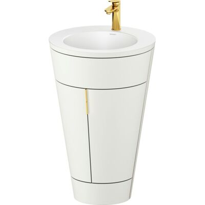 Duravit Starck 1 c-bonded Waschbecken-Set - Keramik Weiß Matt Duravit Starck 1 c-bonded Waschbecken-Set - Keramik Weiß Matt