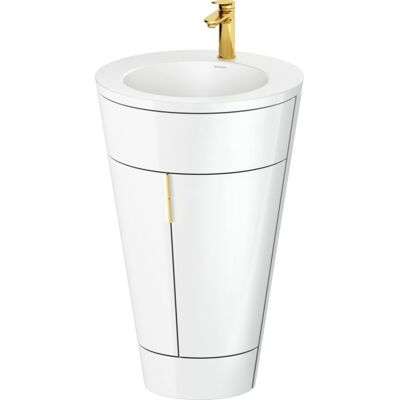 Duravit Starck 1 c-bonded Weiß Hochglanz Waschtisch-Set - Waschtisch-Set Duravit Starck 1 c-bonded Weiß Hochglanz Waschtisch-Set - Waschtisch-Set
